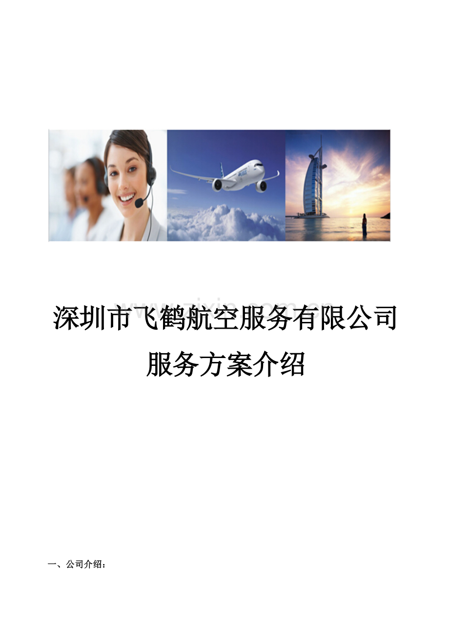 航空服务方案介绍(DOC)教学教材.doc_第1页