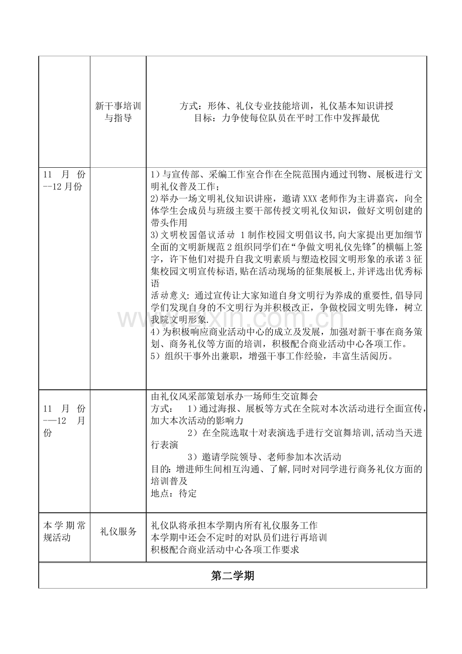 礼仪部工作计划.doc_第2页