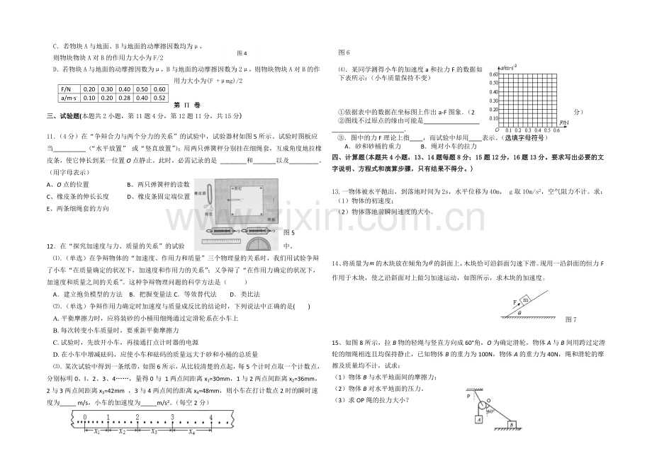 海南省海南中学2020-2021学年高一上学期期末试题-物理-Word版含答案.docx_第2页
