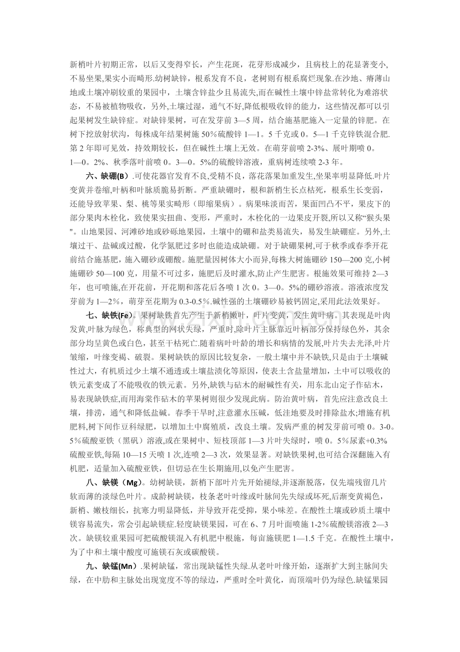 果树缺素症表现及防治方法.doc_第2页