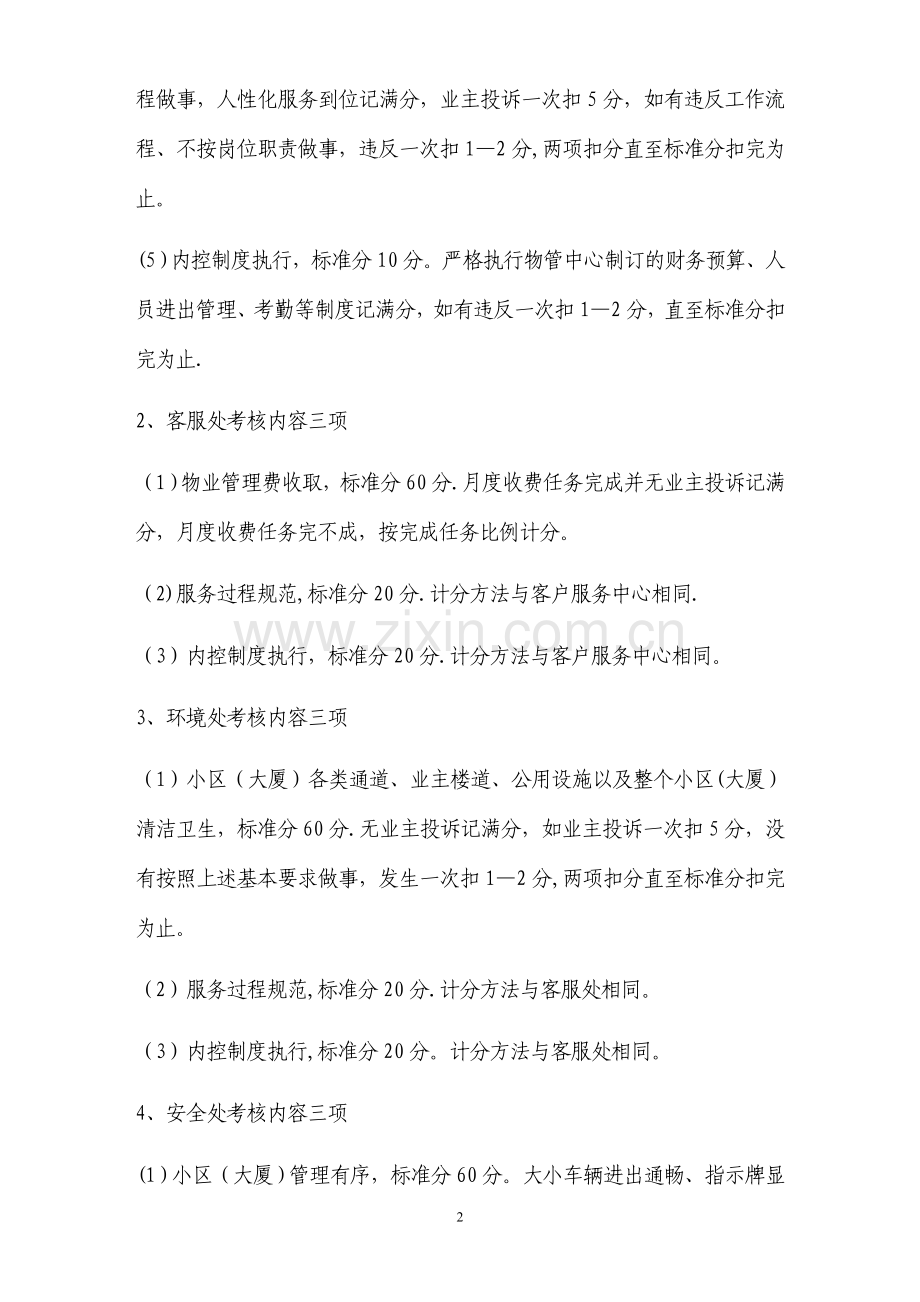 物业集团的内部考核办法(全面和适用)[1].doc_第2页