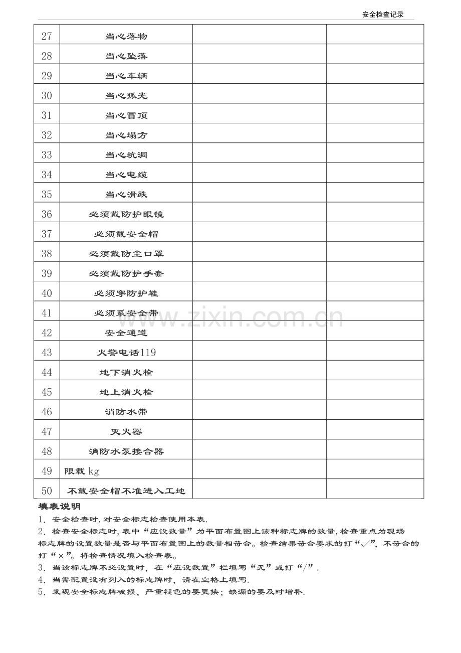 安全标志检查表.doc_第2页