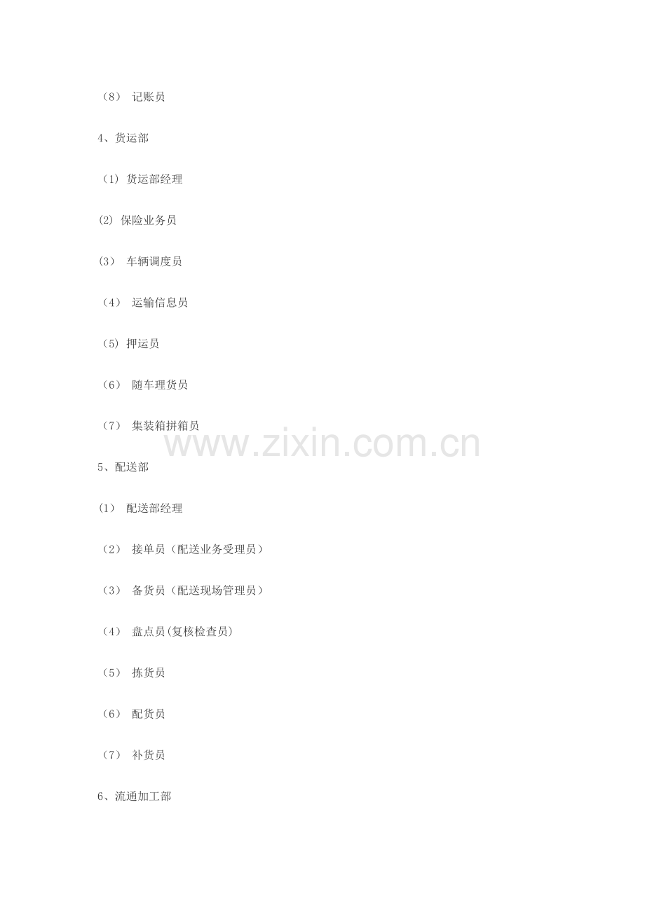 物流管理岗位标准.doc_第2页