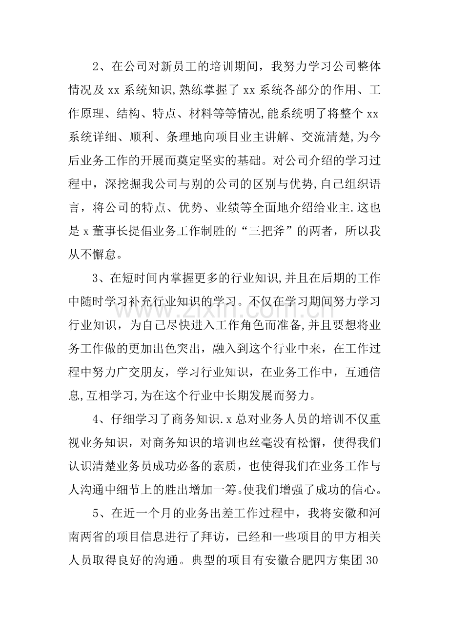 业务转正个人工作总结.docx_第2页