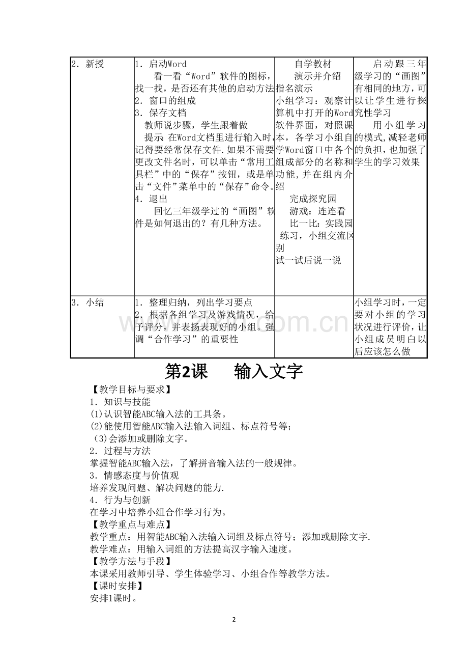 苏教版小学信息技术下册教案.doc_第2页