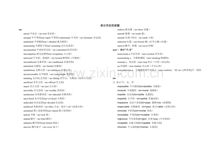 表示否定的前缀.doc_第1页