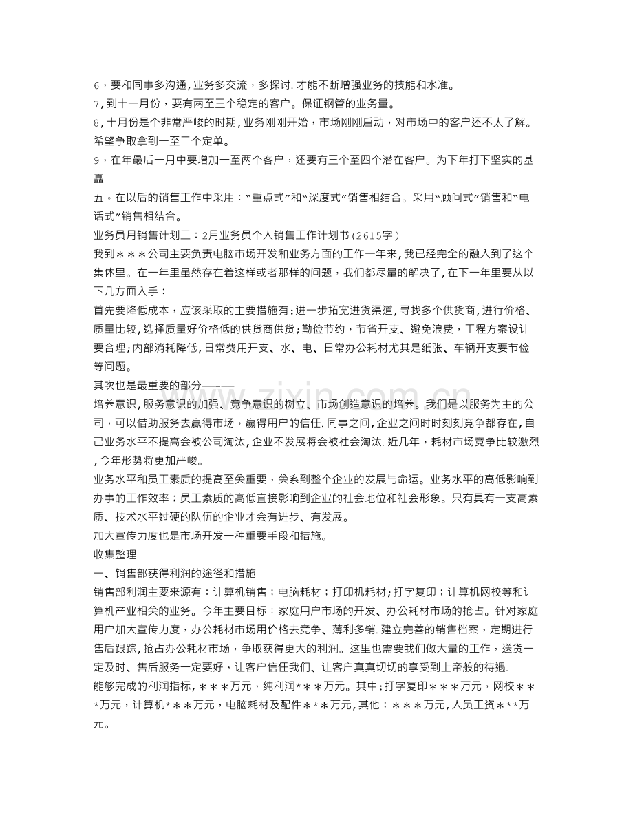业务员月销售计划.doc_第2页