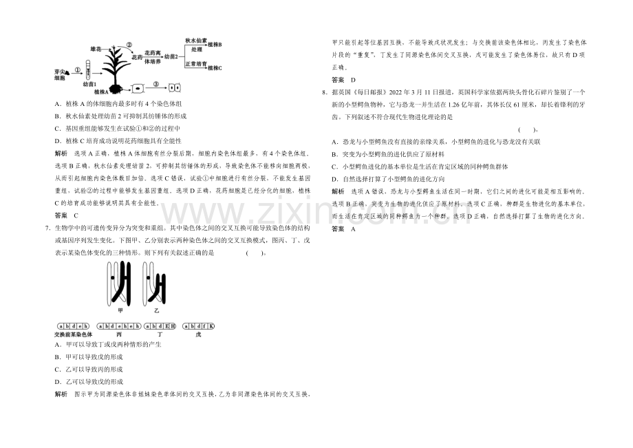 2021高考生物(山东专用)三轮通关1-高频考点6.docx_第2页