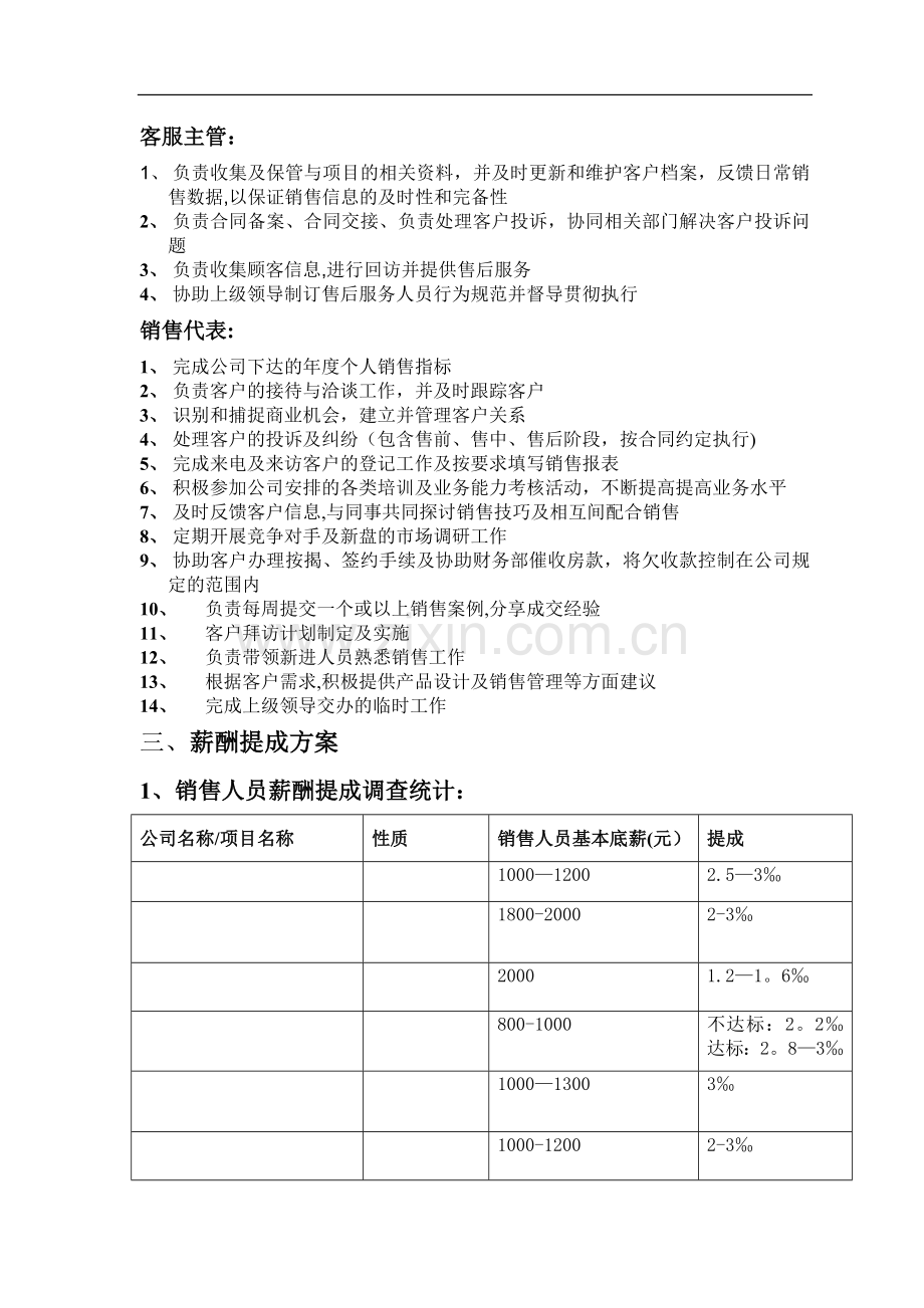 营销部销售架构与薪酬提成方案(doc).doc_第2页