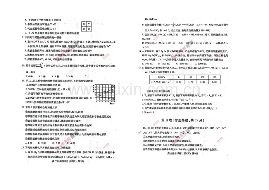 河南省周口市2021届高三期末抽测调研试题-化学-扫描版含答案.docx_第2页