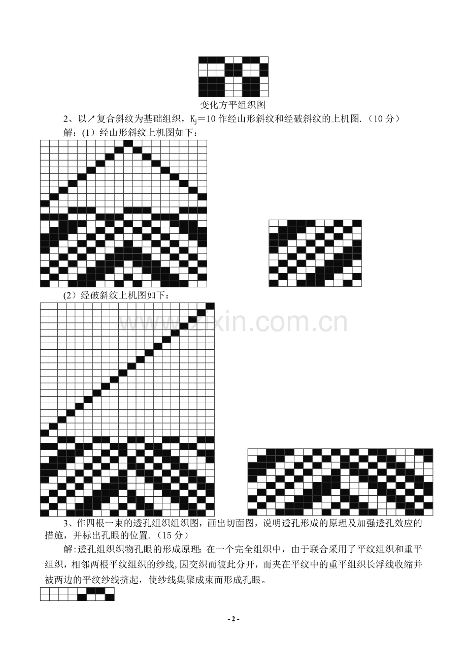 织物结构设计试卷及相关复习资料.doc_第2页