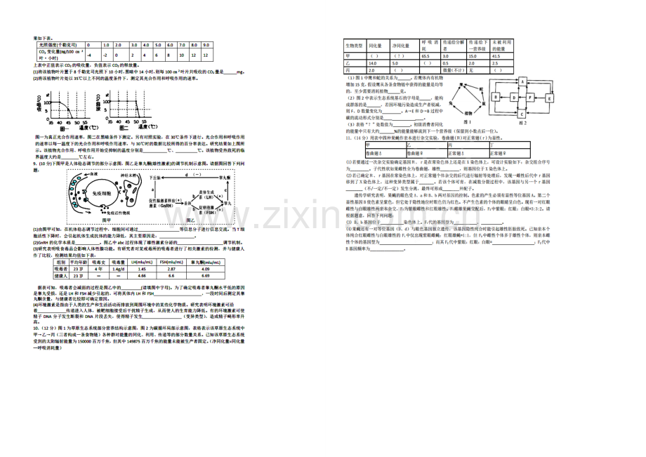 四川省成都市第七中学2021届高三3月第三周周练生物试题-扫描版含答案.docx_第2页