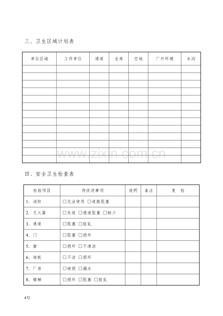 清洁卫生管理表格.doc_第2页