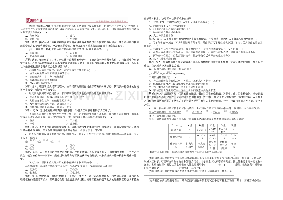 人教版2022年高考生物选修3-专题2.1.2-植物细胞工程的实际应用-课时作业.docx_第1页