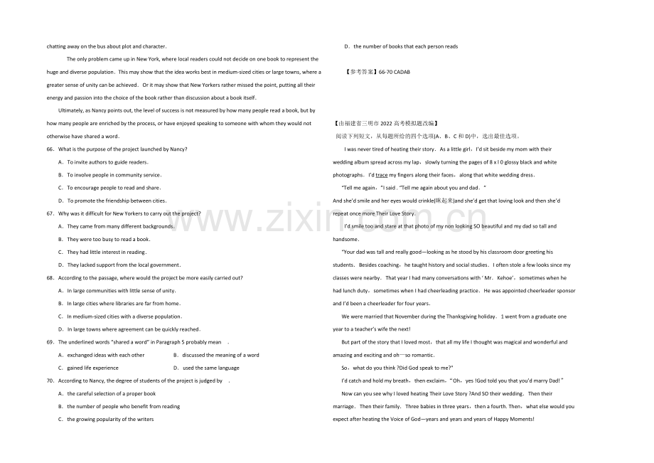 2021高考英语阅读类训练(3)及答案.docx_第2页