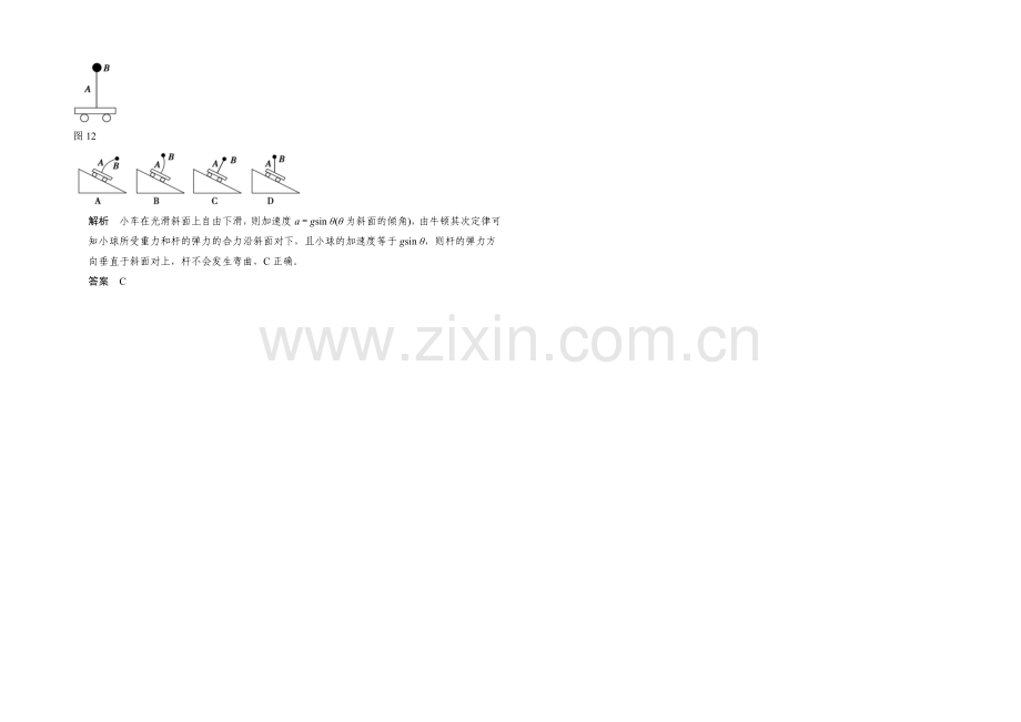 2022届高考物理(人教版)第一轮复习随堂演练-1-2-1重力、弹力-Word版含答案.docx_第2页