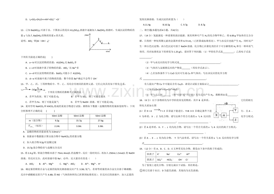 新课标Ⅰ2022届高三上学期第一次月考-化学-Word版含答案.docx_第2页
