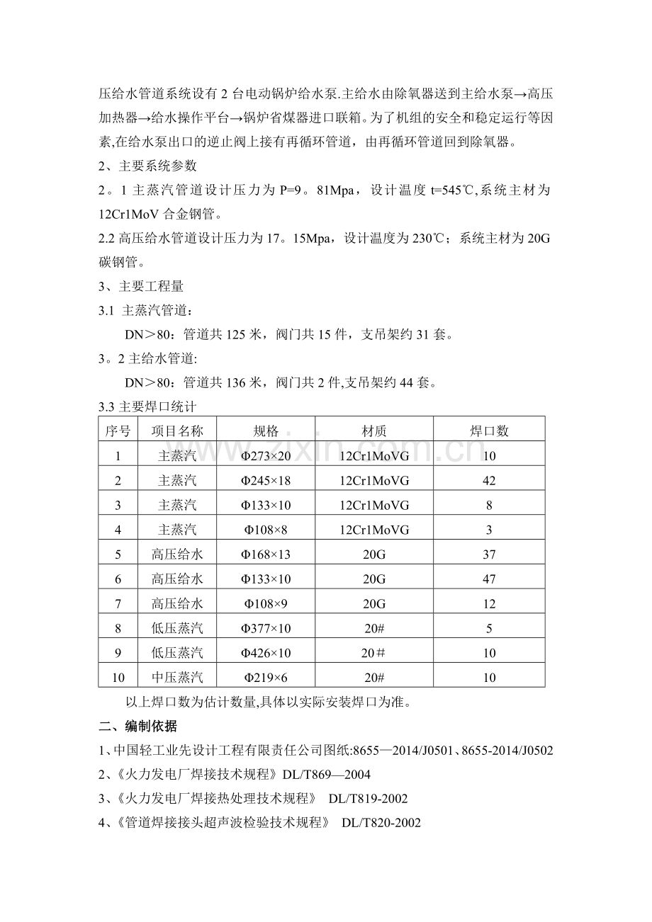 主蒸汽、主给水管道施工方案修改版(DOC).doc_第2页