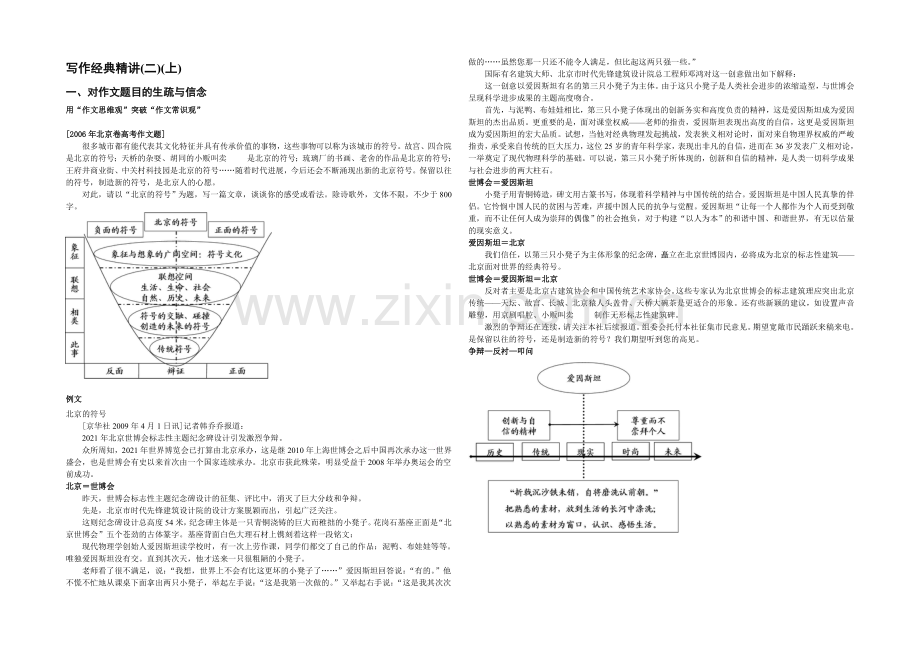 高考语文专题精讲与新题赏析-专题-写作经典精讲(二)(上).docx_第1页