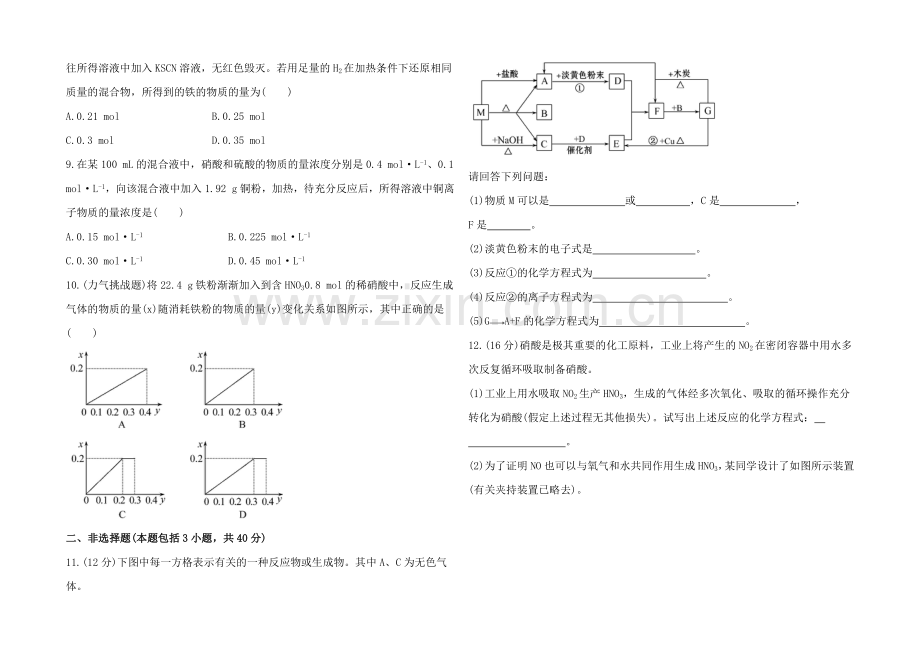 2020年高考化学课时提升作业(18)-第八章-第二节-硝酸(广西专供).docx_第2页