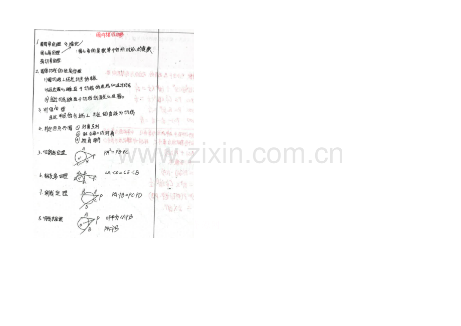 【2020高考-状元笔记】河北省衡水中学高中数学(理)复习测试题小结：54圆内接四边形-扫描版含解析.docx_第1页