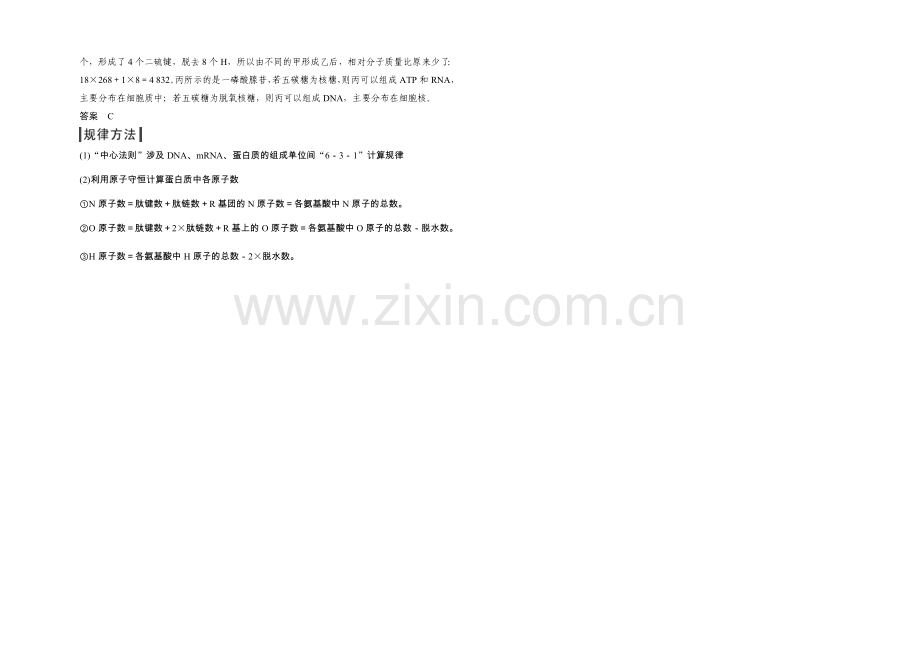 2021版生物二轮专题复习(江苏版)应用题组集训1-1-考点1-蛋白质、核酸及其相互关系.docx_第2页