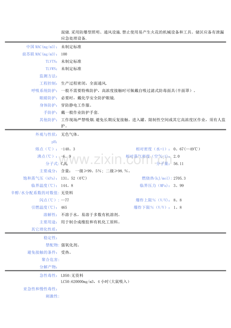 异丁烯安全技术说明书.doc_第2页
