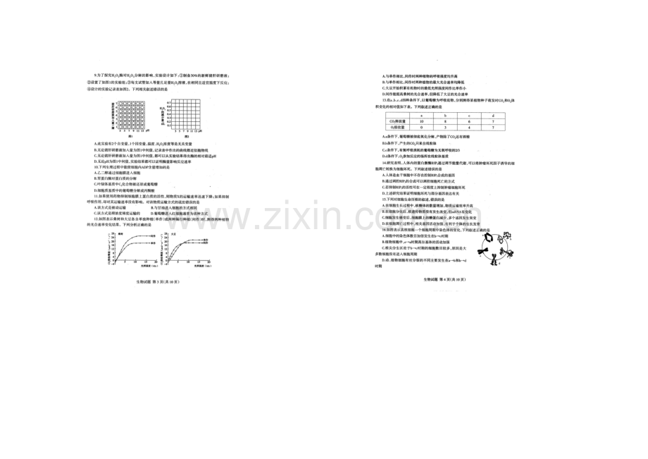 山东省临沂市2021届高三上学期教学质量检测(期中)考试生物试题扫描版含答案.docx_第2页