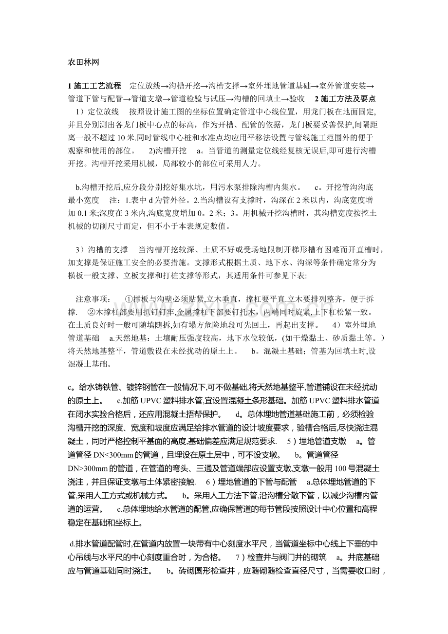 埋地管道施工方案与技术措施.doc_第1页