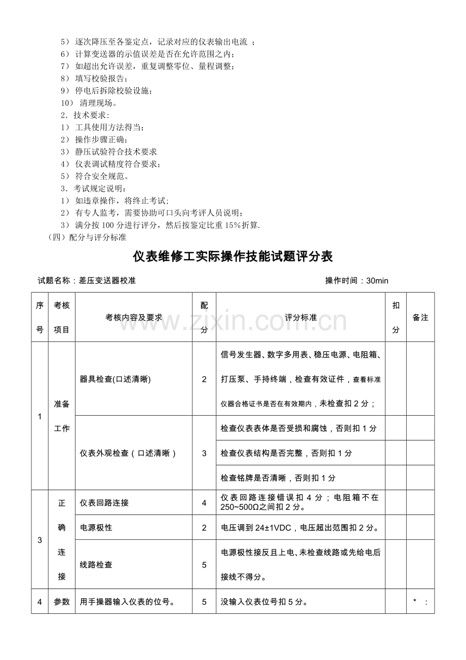 维修仪表工技术比武实际操作试题.doc_第2页
