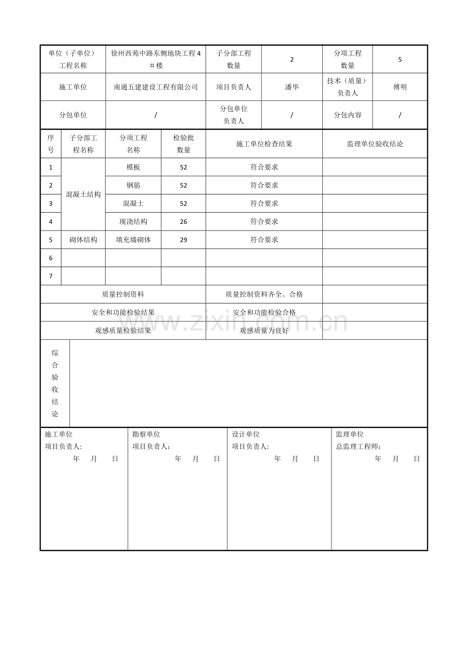 基础及主体分部工程质量验收记录.doc_第2页