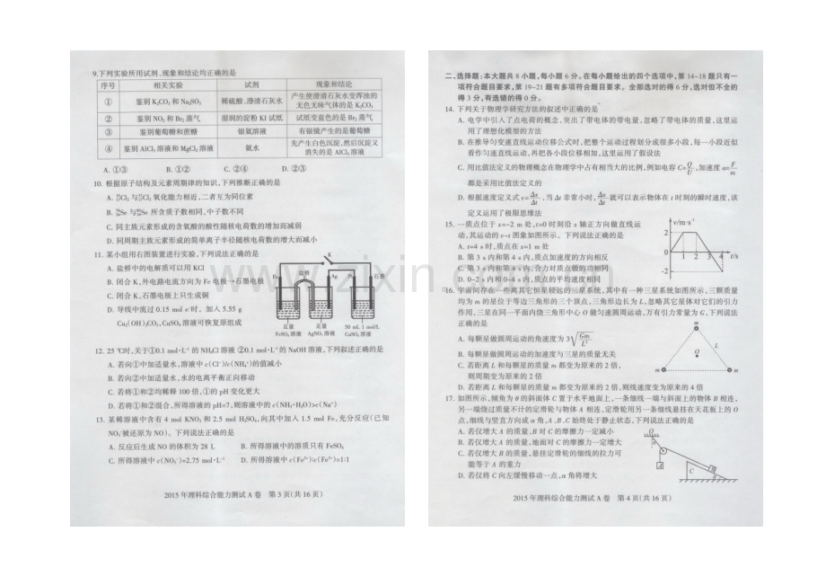 河北省石家庄市2021届高三下学期一模考试理综试题-扫描版含答案.docx_第2页