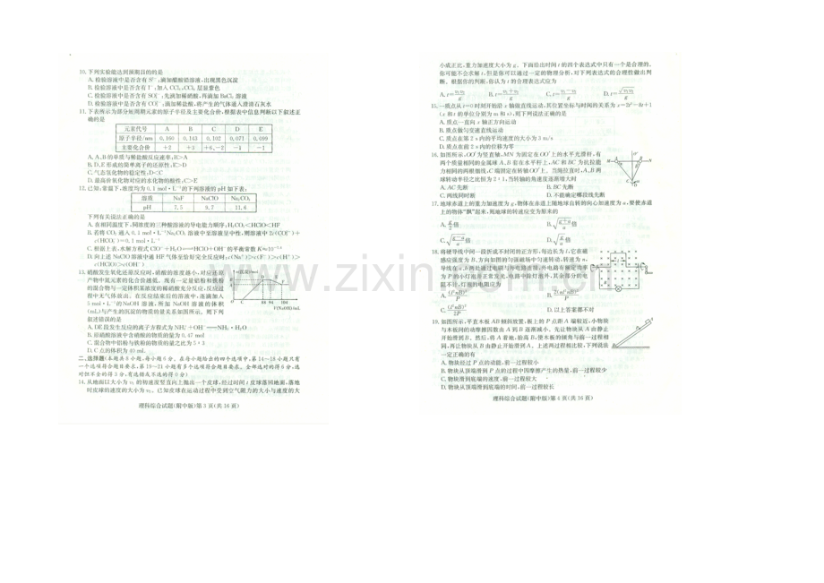 湖南师大附中2021届高三月考试卷(七)-理科综合-扫描版含答案.docx_第2页