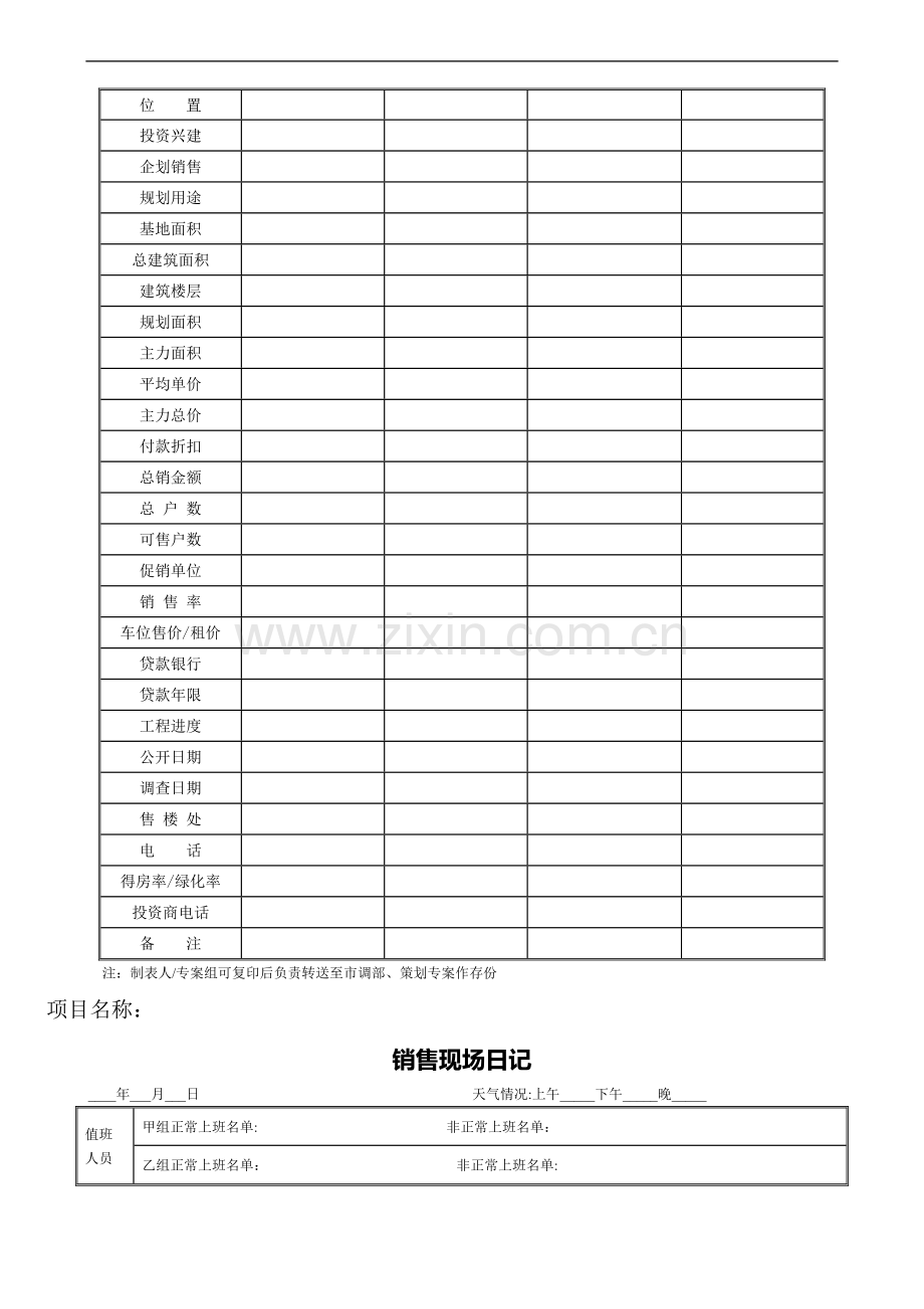 房地产企业销售管理表格.doc_第2页