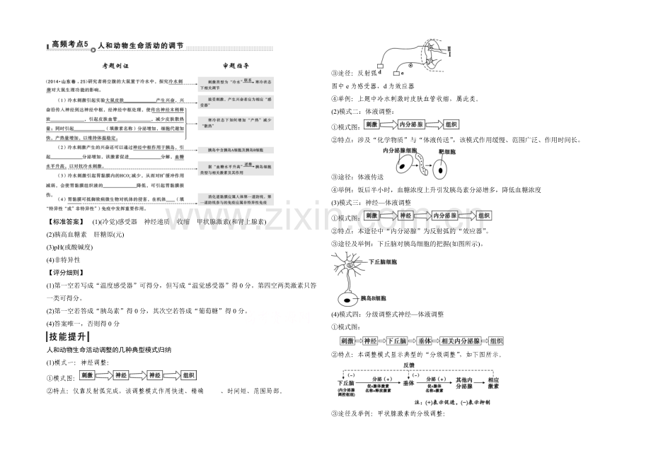 2021版生物二轮专题复习(闽津渝版)体系通关二：-突破非选择题-通关2高频考点5.docx_第1页