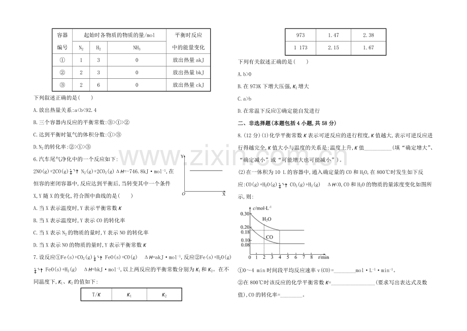 【全程复习方略】2020年高考化学单元评估检测(六)(鲁科版-福建专供).docx_第2页