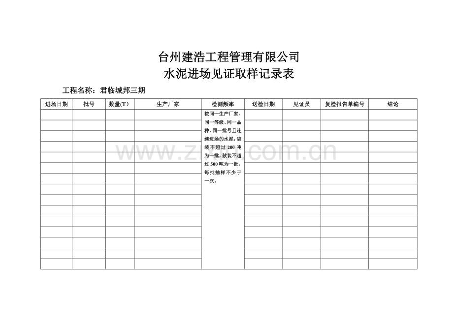 工程主要建筑材料进场见证取样台帐.doc_第2页