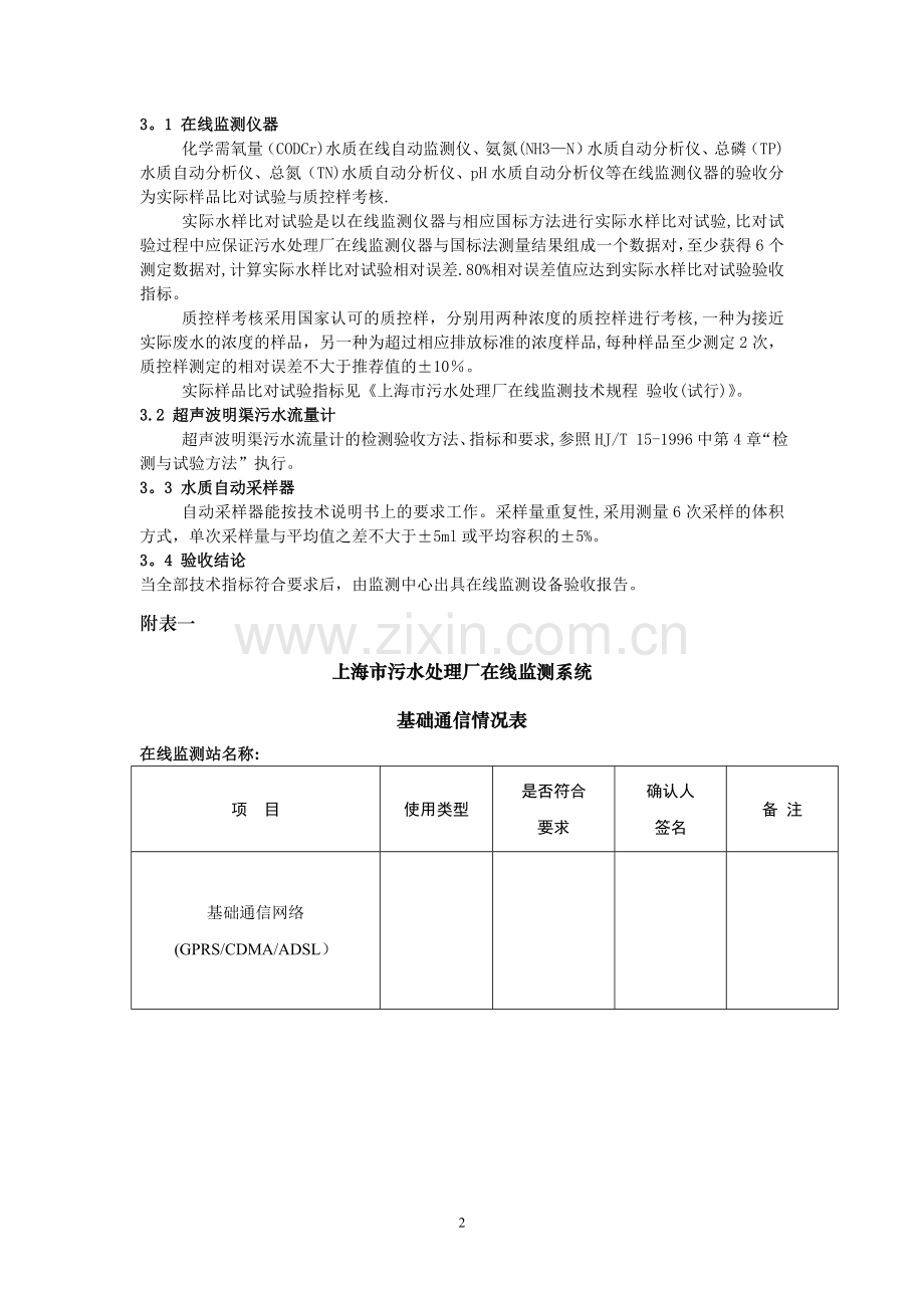 上海市污水处理厂在线监测系统建设验收程序doc.doc_第2页