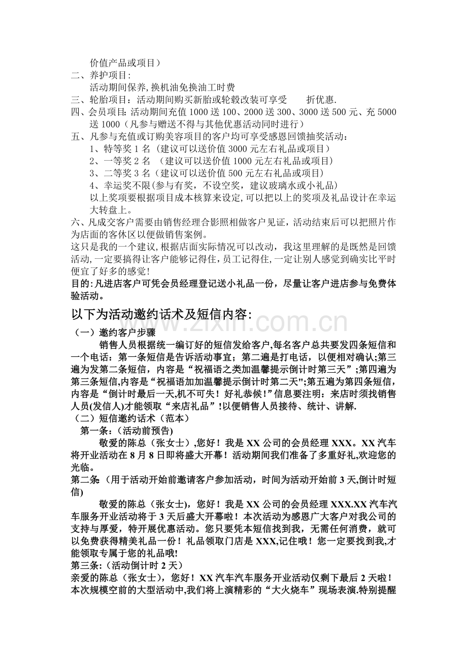 大师美容汽车用品活动方案.doc_第2页