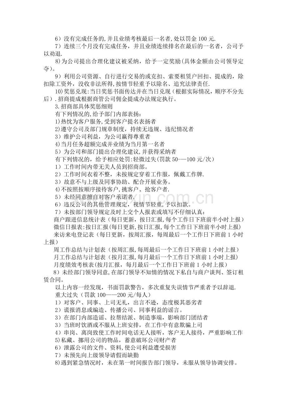 招商部招商人员考核奖惩规章制度.docx_第2页