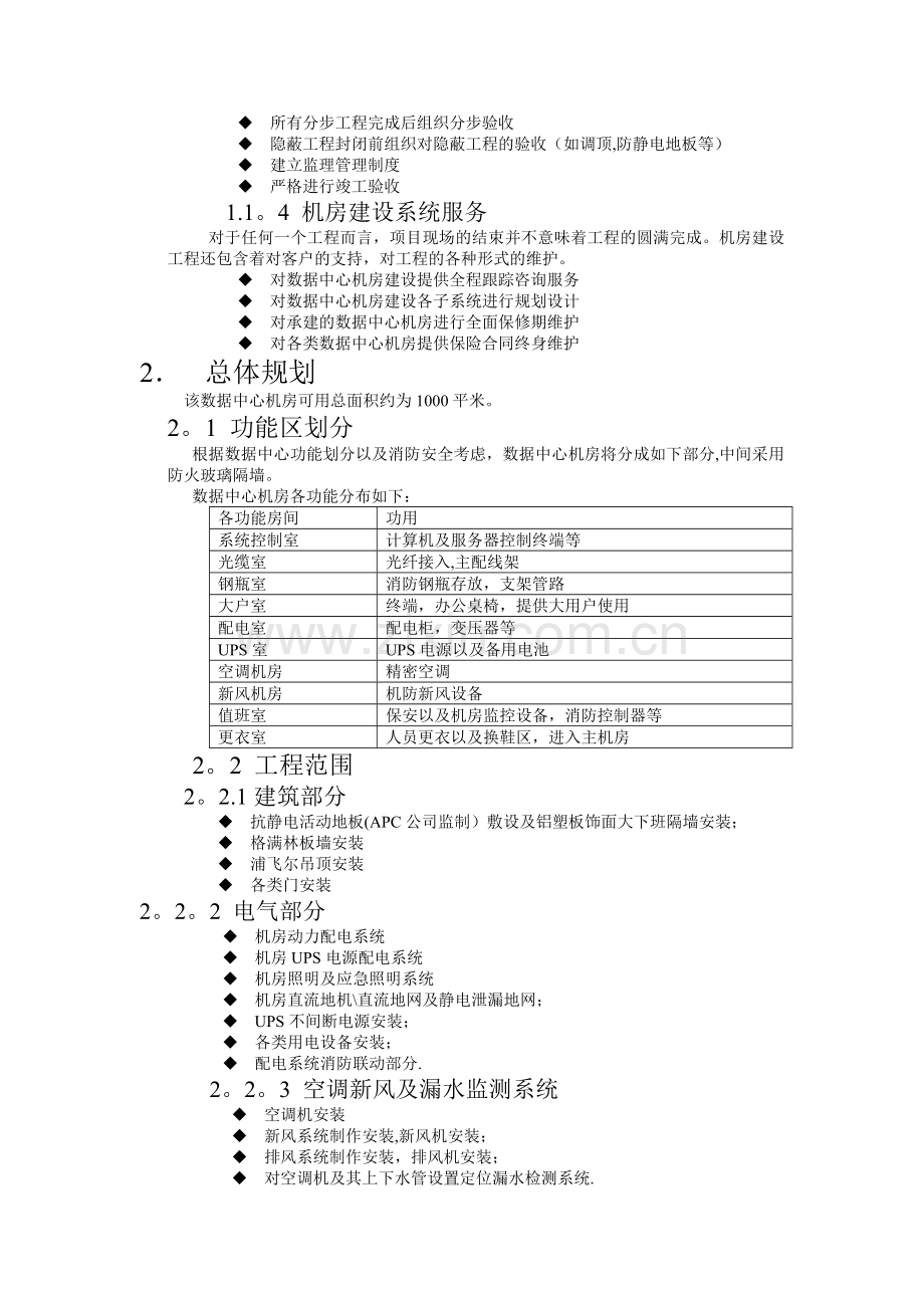 数据中心机房设计建设方案.doc_第2页