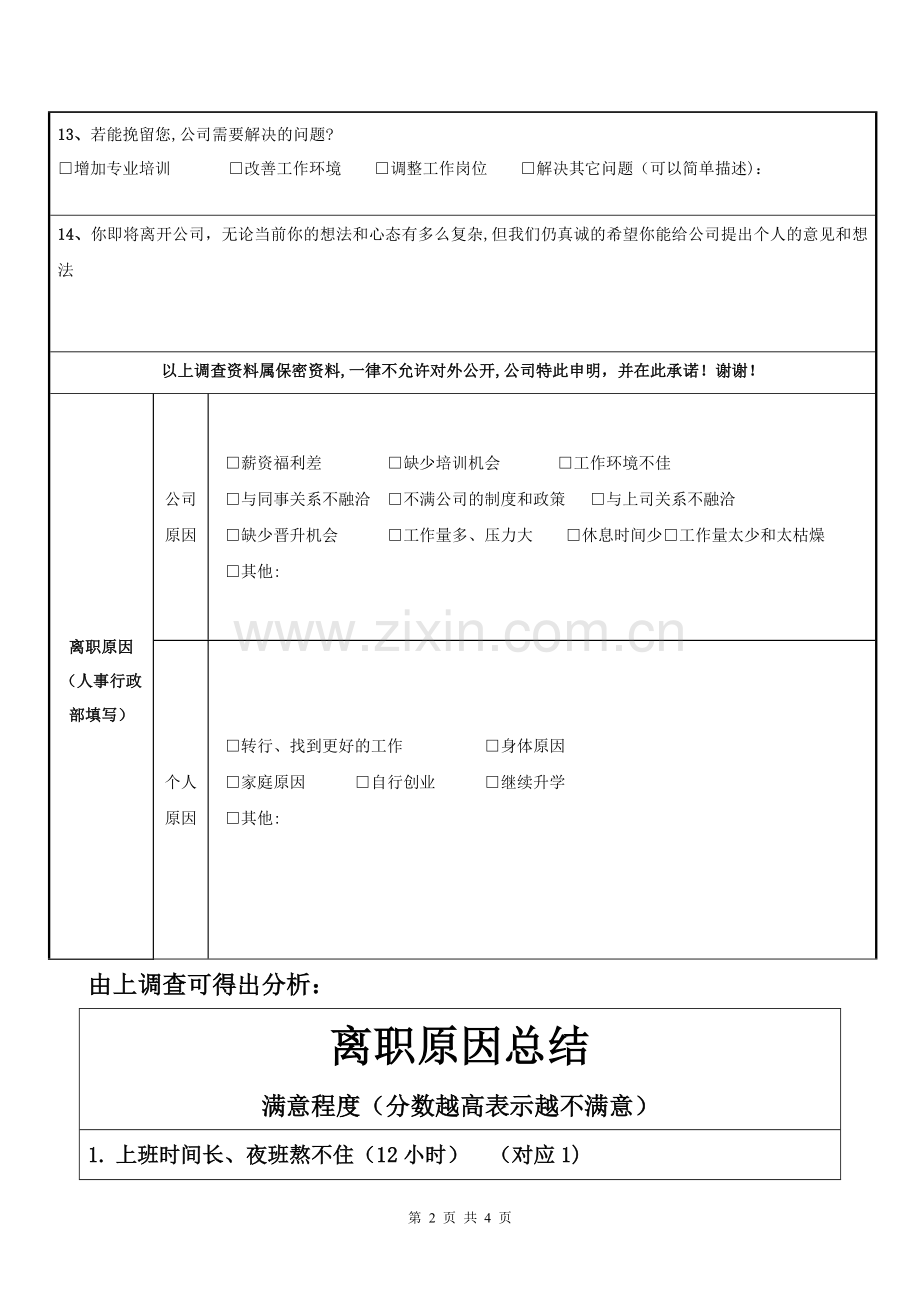 最终员工离职面谈记录表(试用版本).doc_第2页