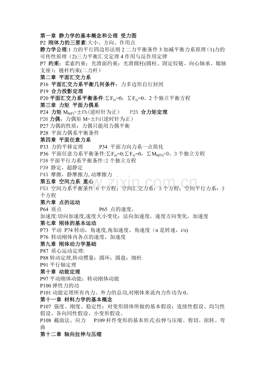 工程力学公式总结.doc_第1页