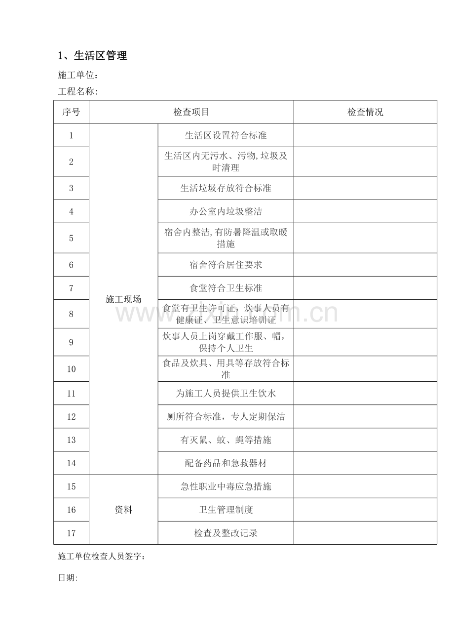 开工、复工检查表格.doc_第1页