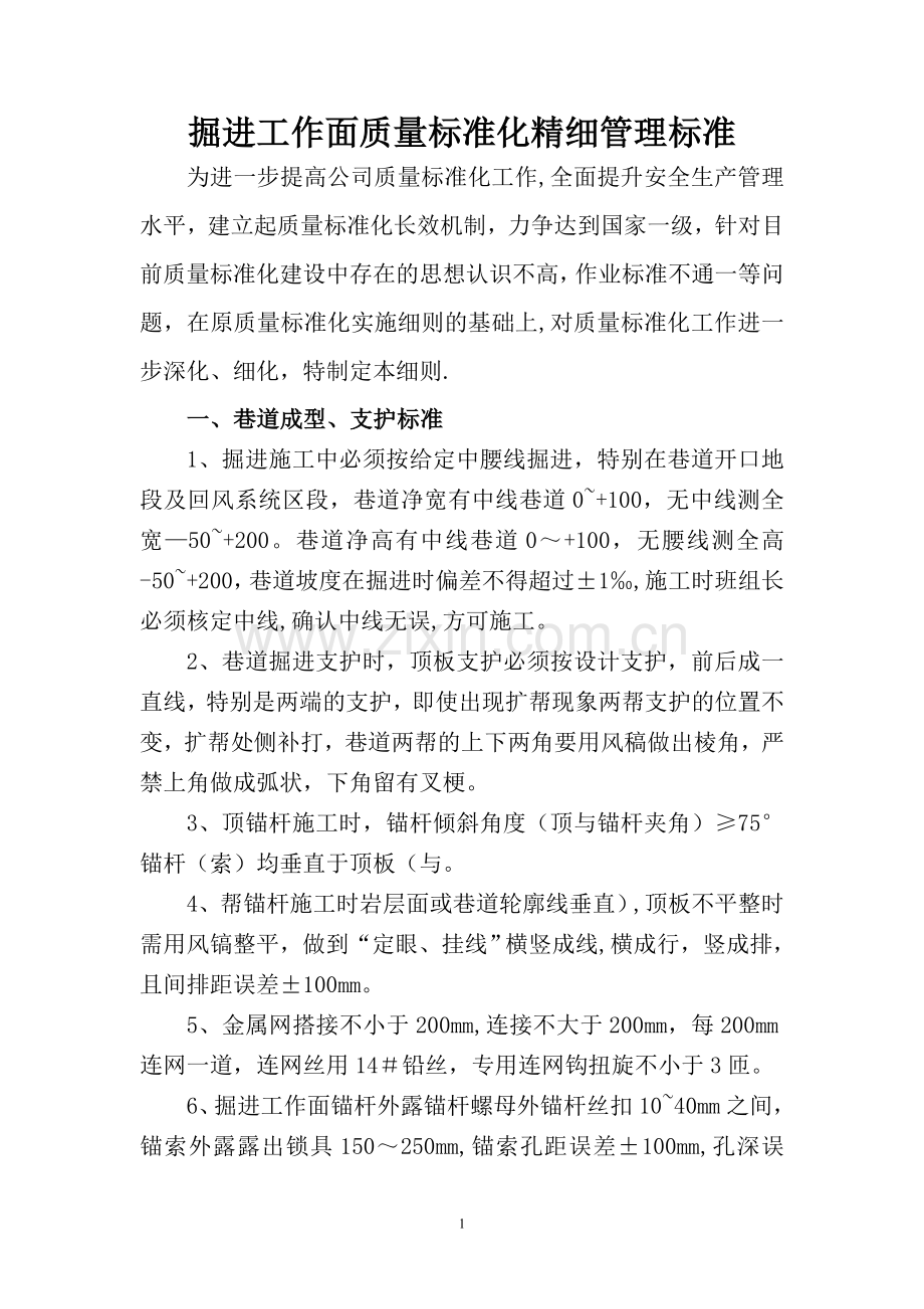 掘进工作面质量标准化精细管理标准(1).doc_第2页
