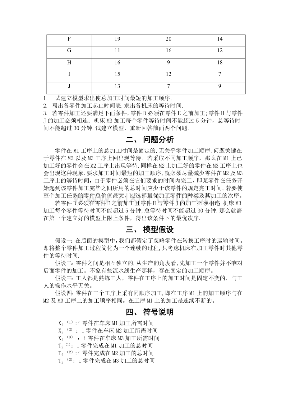 基于数学规划模型的工件加工问题的求解.docx_第2页