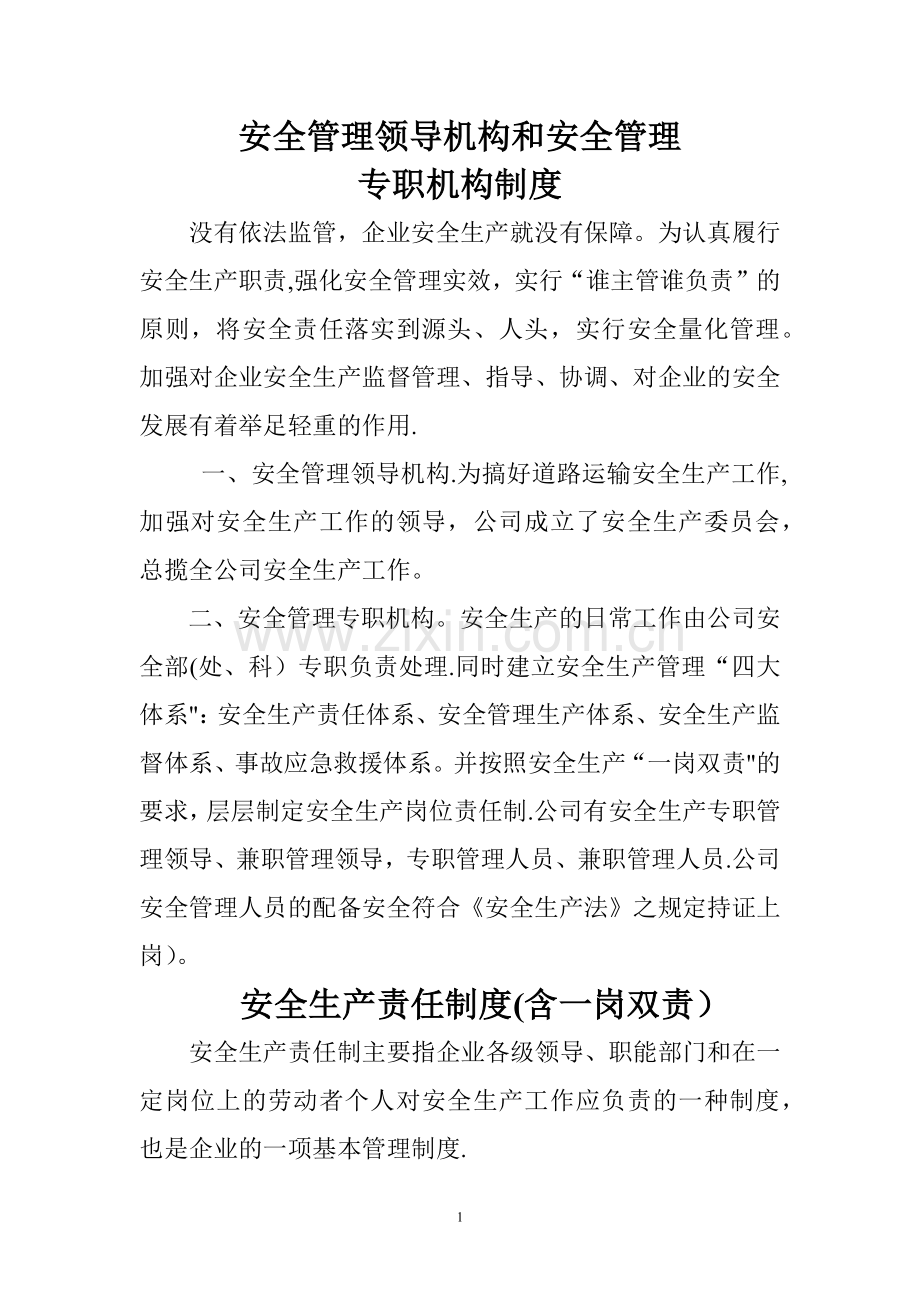 物流公司货物运输安全生产管理制度(1).docx_第1页