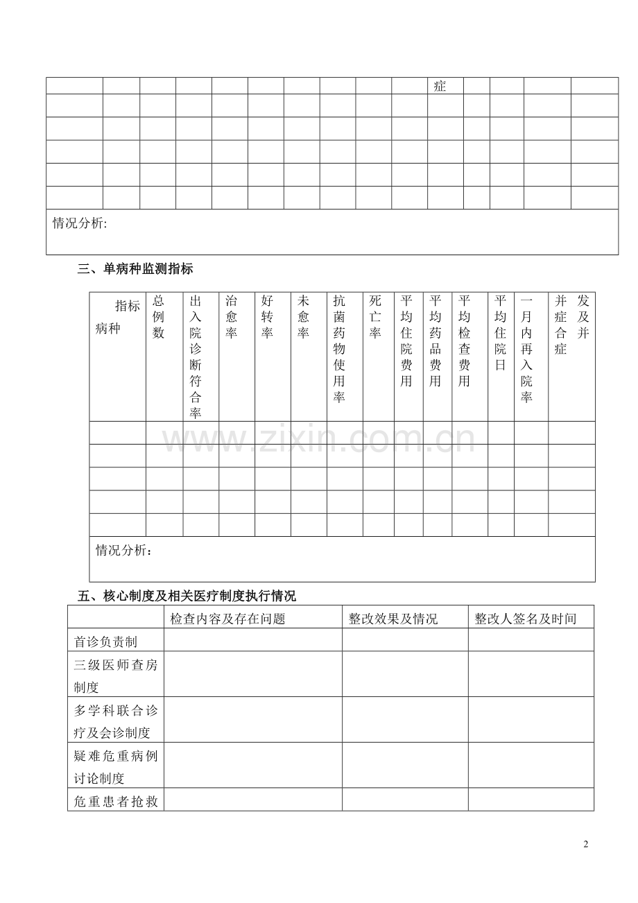 科室医疗质量与安全管理小组活动记录空白.doc_第2页
