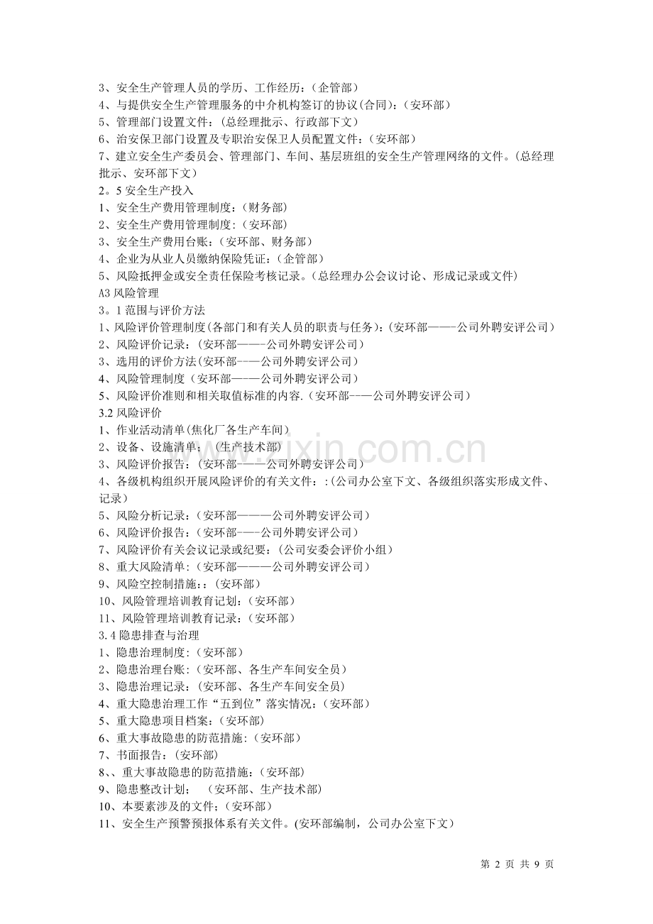 安全标准化“三级“达标需准备资料单.doc_第2页