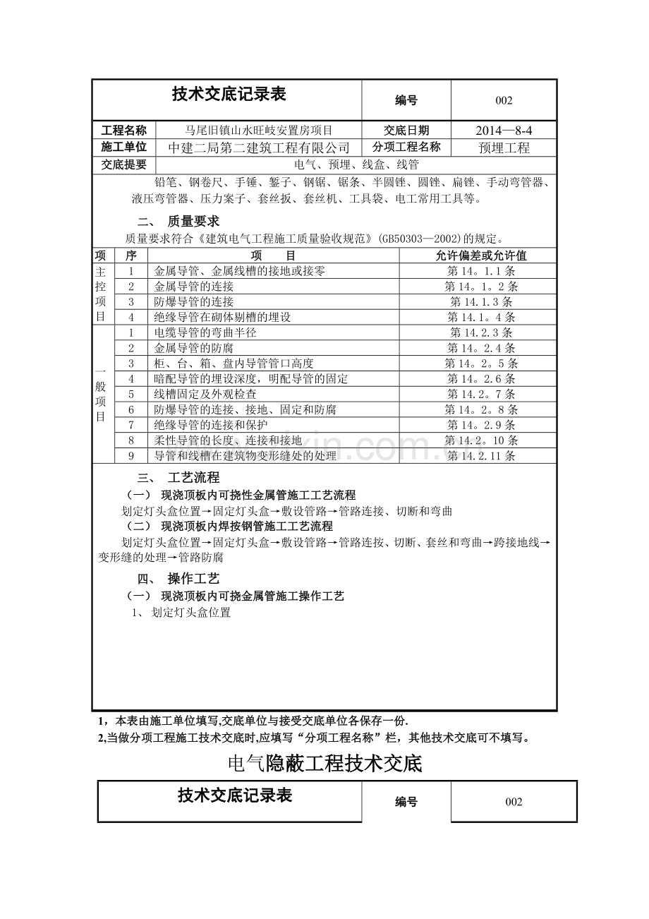 电气隐蔽工程技术交底.doc_第2页